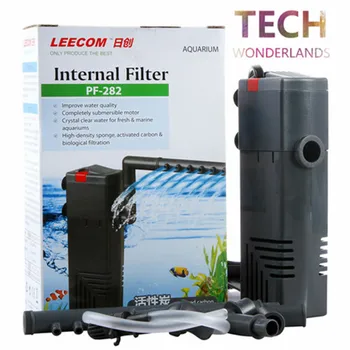 

Aquarium Multifunction 3 in 1 Leecom PF-2 series Aquarium Turtle Fish Tank Low Water Add Oxygen Internal Filter Design of rain