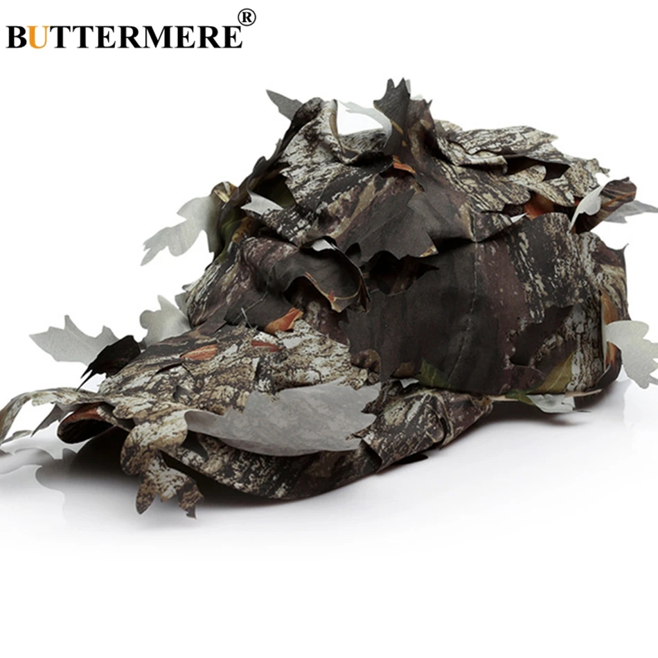 

BUTTERMER Cotton Baseball Caps For Men Camouflage Snapback Hats Leaves Hunting 3D Print Summer Sun Hat Male Pretend Camo Caps