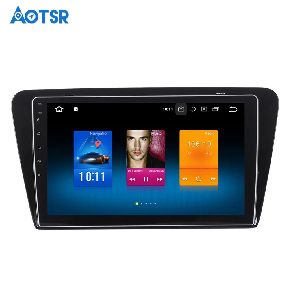Clearance 10.2"Android 8.0 8 Core Car DVD Player for Skoda  Octavia 2014-2017 with 4GB RAM 32GB ROM Stereo Auto Radio Head Unit Support 4G 5