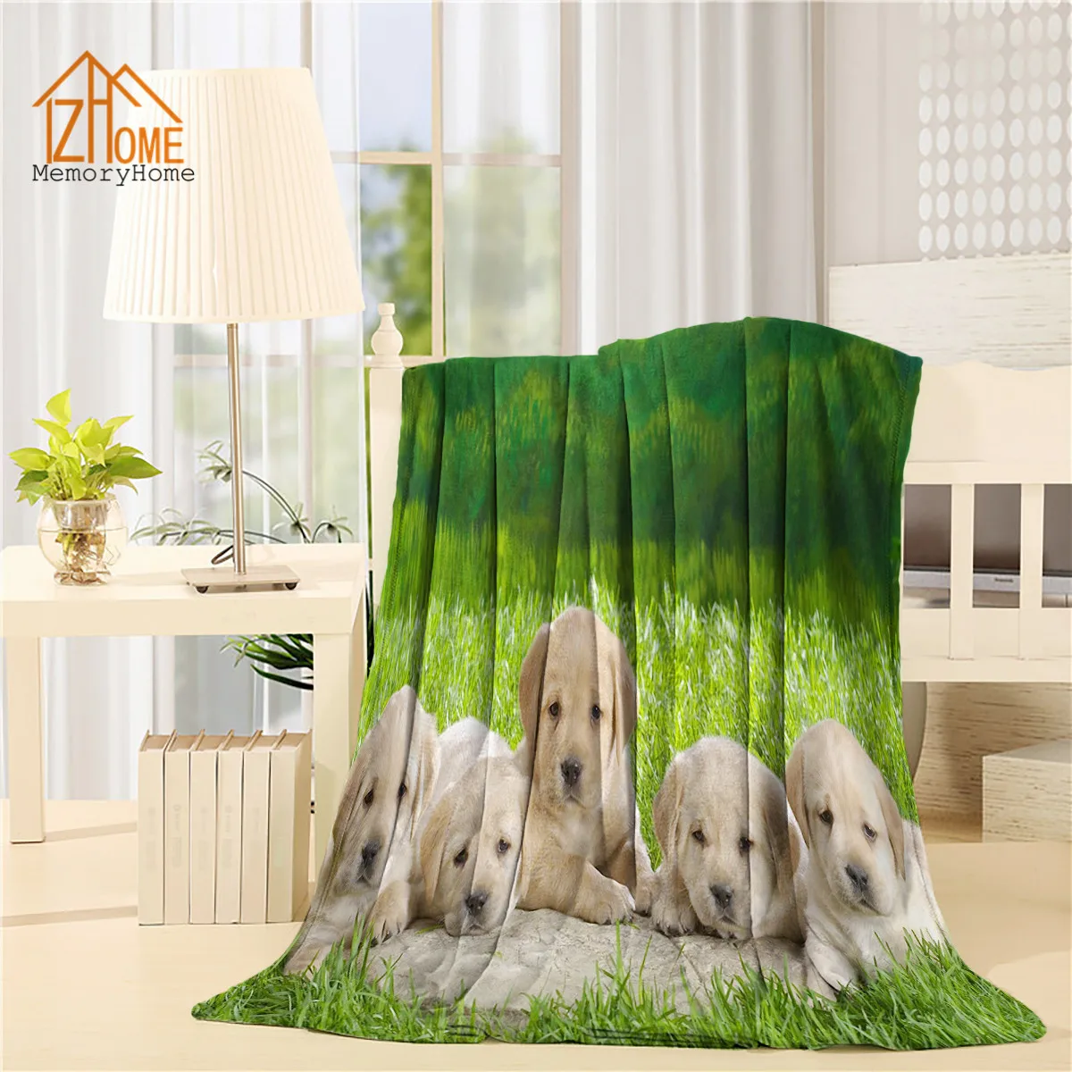 Buy Memory Home Animal Pattern Flannel Fleece Fabric Blanket Cute Dogs on The
