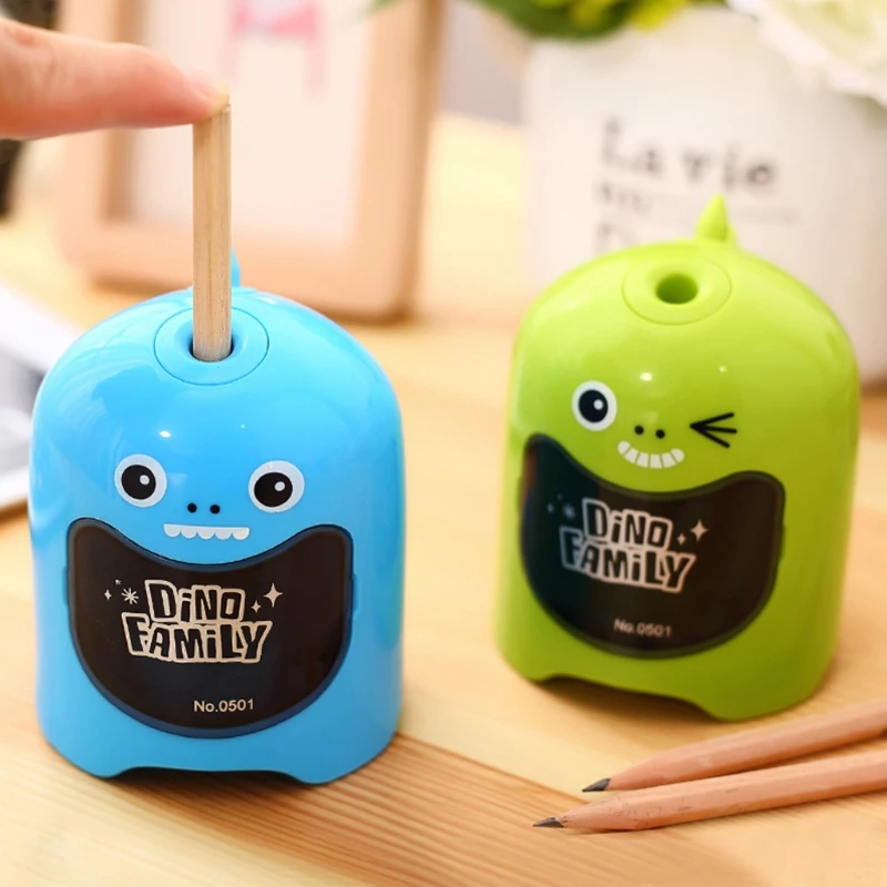 

Dinosaur Cartoon Electric Pencil Sharpener Battery Operated Gift Office Supplies