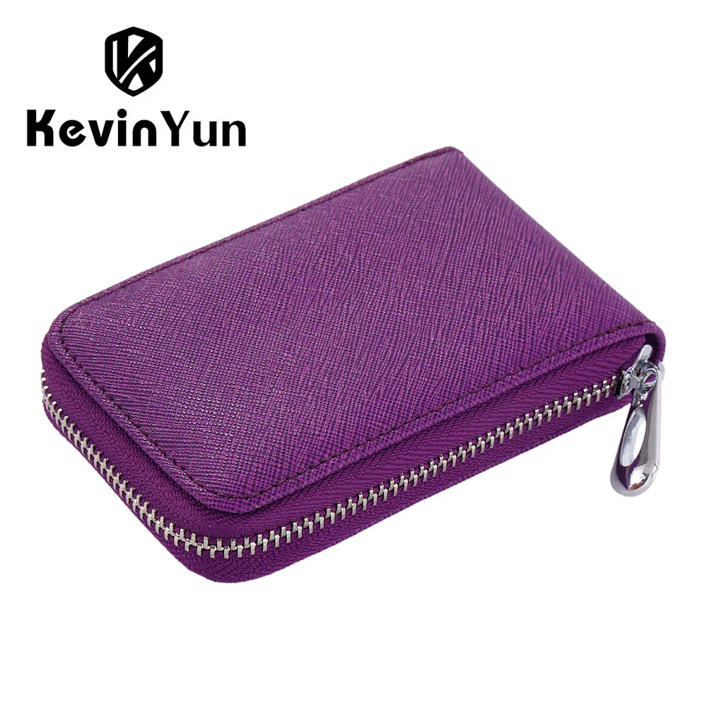

KEVIN YUN Designer Brand Fashion Women Card Holder Split Leather Casual Pillow Ladies Purse Mini Card Case Wallet