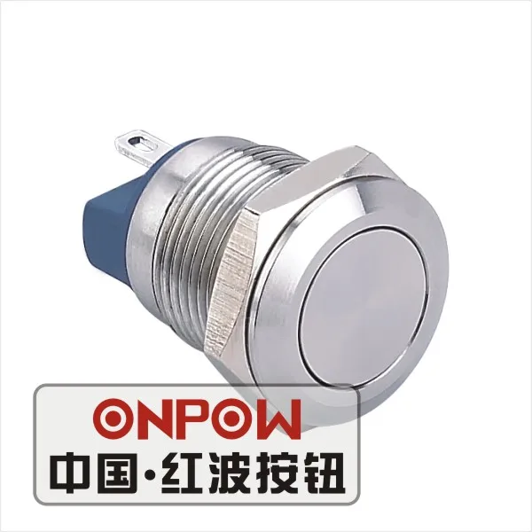 

ONPOW 12mm Mini Waterproof IP67 Momentary Pin Terminal Stainless Steel Push Button Switch (GQ12AF-10/J/S) CE,ROHS