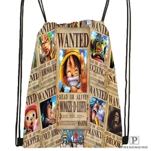 Custom One Piece@01 Drawstring Backpack Bag for Man Woman Cute Daypack Kids Satchel (Black Back) 31x40cm#180531-01-27