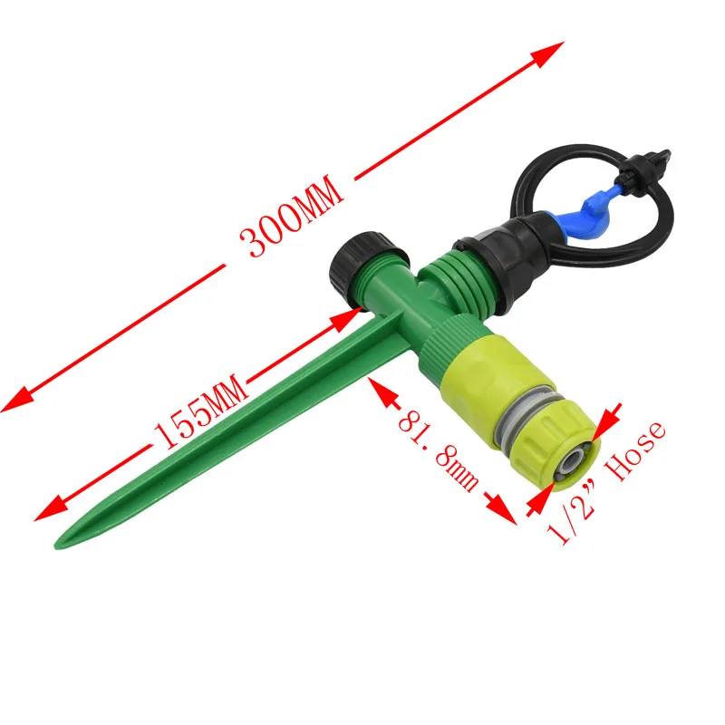 Wxrwxy вращающийся спринклерной сопла женский 3/4 резьбовое пластиковые Спайк женский 1/2 форсунки орошения полива сада 1 компл