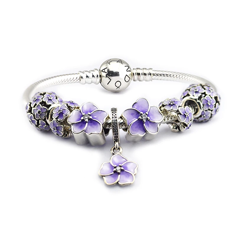 

Around Clasp Bracelets with 7pcs Beads in a set 100% 925 Sterling Silver Jewelry Free Shipping