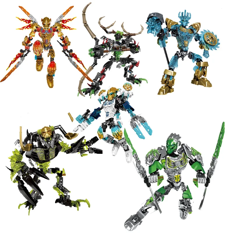 

BIONICLE Tahu Ikir action figures 612-4 Building Block toys Compatible legoing 71308+71303 BIONICLE Boy Gift