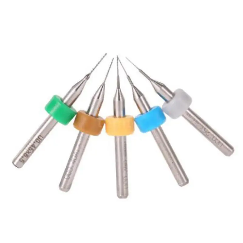 50Pcs/Set Tungsten Steel HSS Carbide Micro PCB Drill Bits 0.25mm to 0.45mm