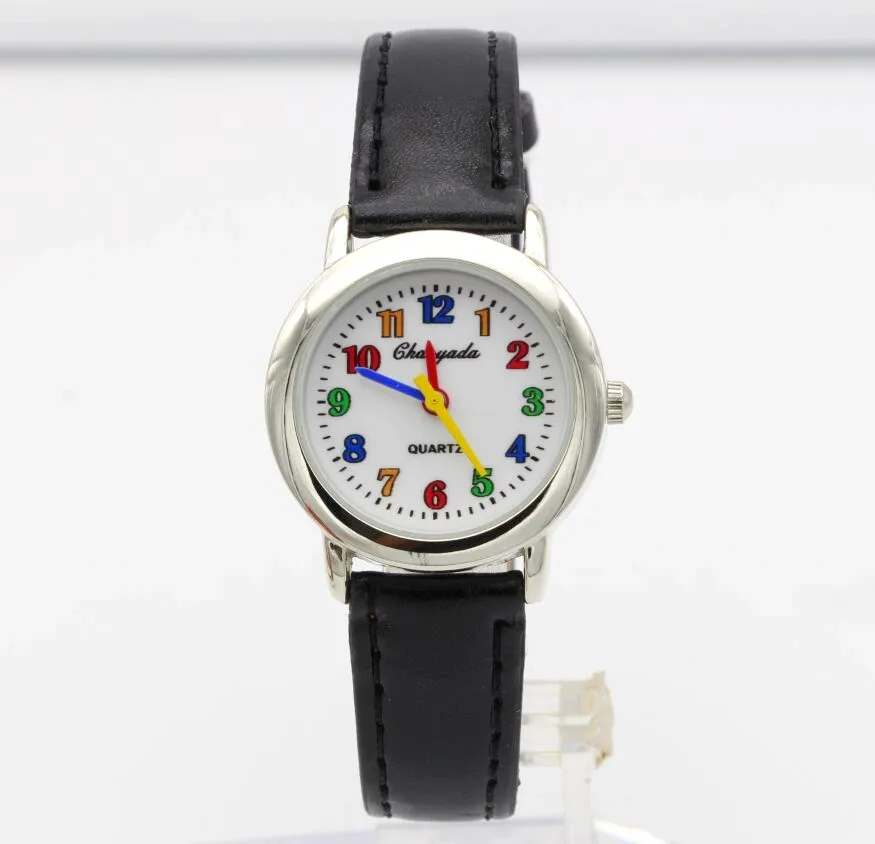 High Quality Boy Watch Girl Kids Children's Gift Faux Leather Strap