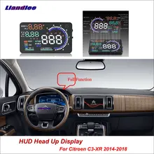 Liandlee автомобильный HUD Дисплей для Citroen C3-XR- цифровой спидометр расход топлива проектор экран OBD детектор