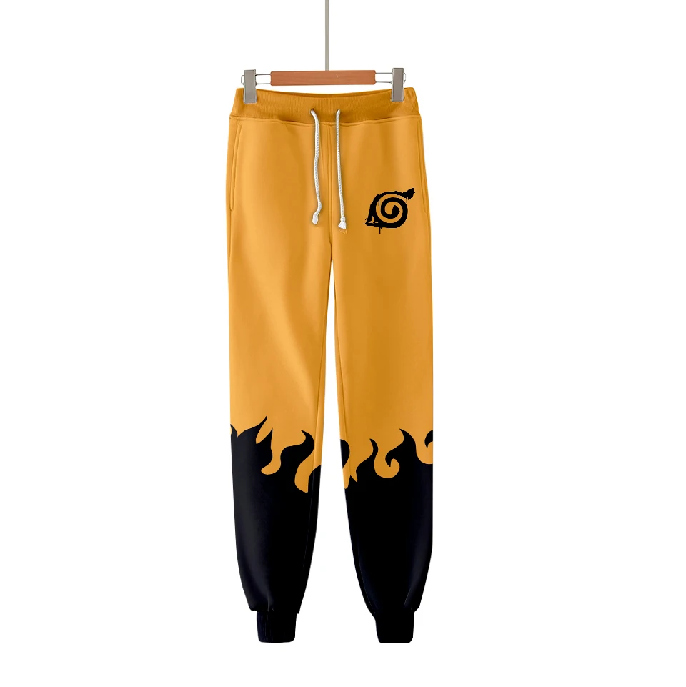 3D Naruto autumn winter sports pants unisex role-playing casual harajuku sweatpants plus velvet thickening hip hop trousers