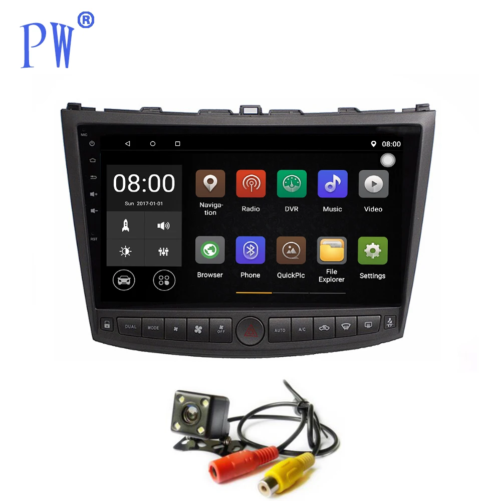   Android 7.1 Car Radio GPS Navi Player for Lexus IS250 IS200 IS220 IS300 Head Unit Car GPS Stereo Multimedia Video in Dash Audi