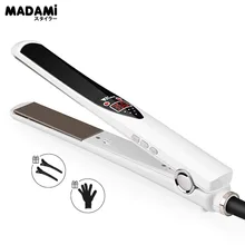 Профессиональный инструмент для укладки, ЖК-дисплей, титановые пластины, выпрямитель для волос MCH, высокая температура, быстрый нагрев