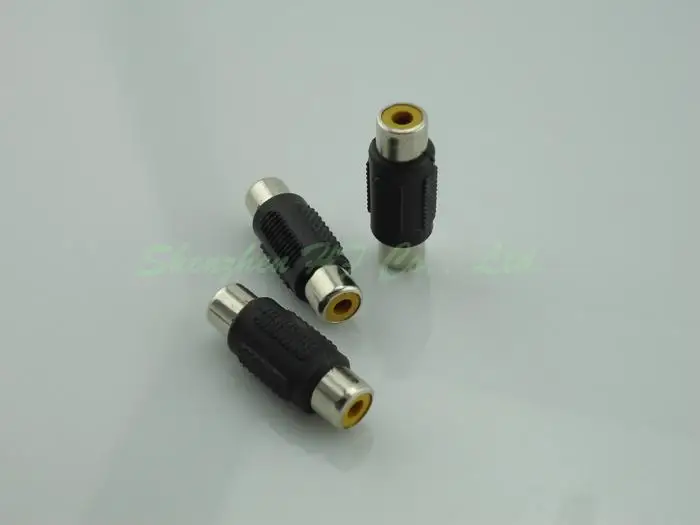 

10pcs/lot RCA Female to RCA Female IN-LINE Connector Adapte for CCTV ip Camera led Security System bnc connector Surveillancer