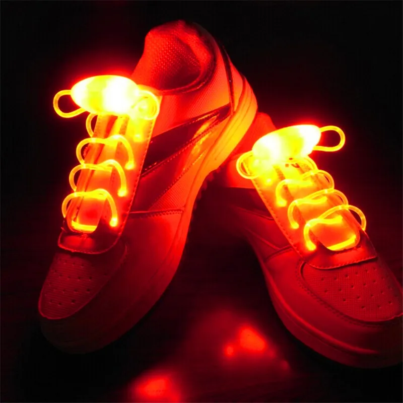 

5pairs/lot Party Skating Charming LED Flash shoelace Light Up toy Glow in dark neon Shoelaces hip-hop Shoe Laces Shoestrings