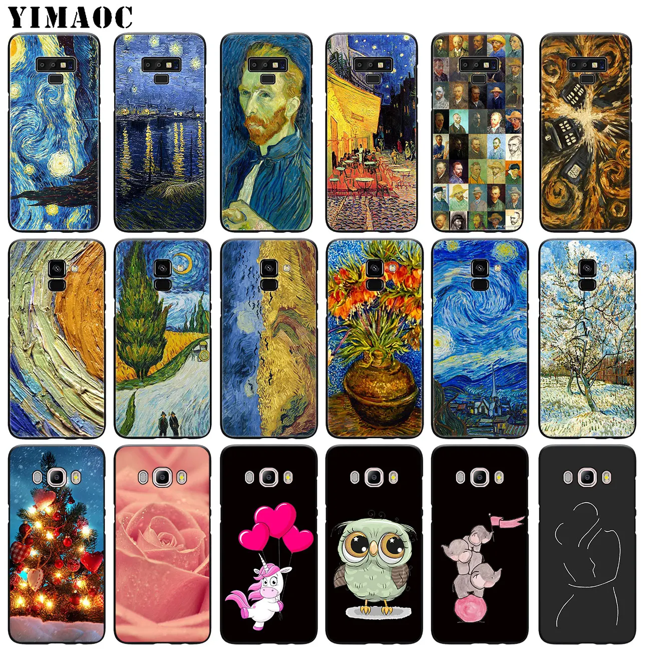 YIMAOC Van Gogh Tardis Мягкий силиконовый чехол для телефона Samsung Galaxy A6 A9 A8 A7 2018 A3 A5 2016 2017 Note 9