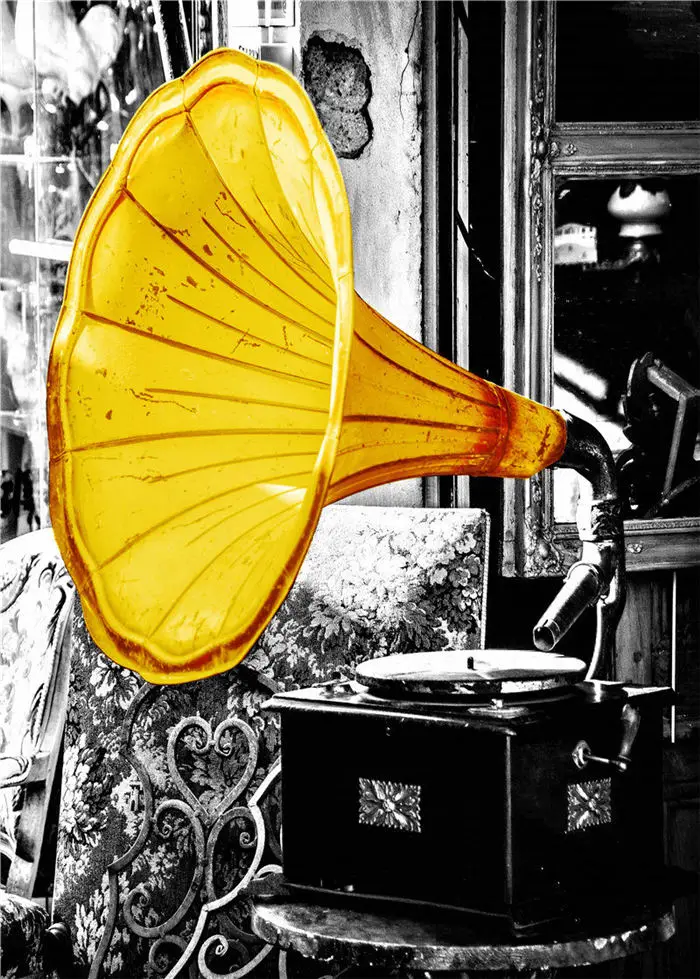 Скандинавская Картина на холсте домашний декор настенная Художественная печать желтая музыкальная креативная картина спальня гостиная плакат фон художественная живопись - Цвет: G