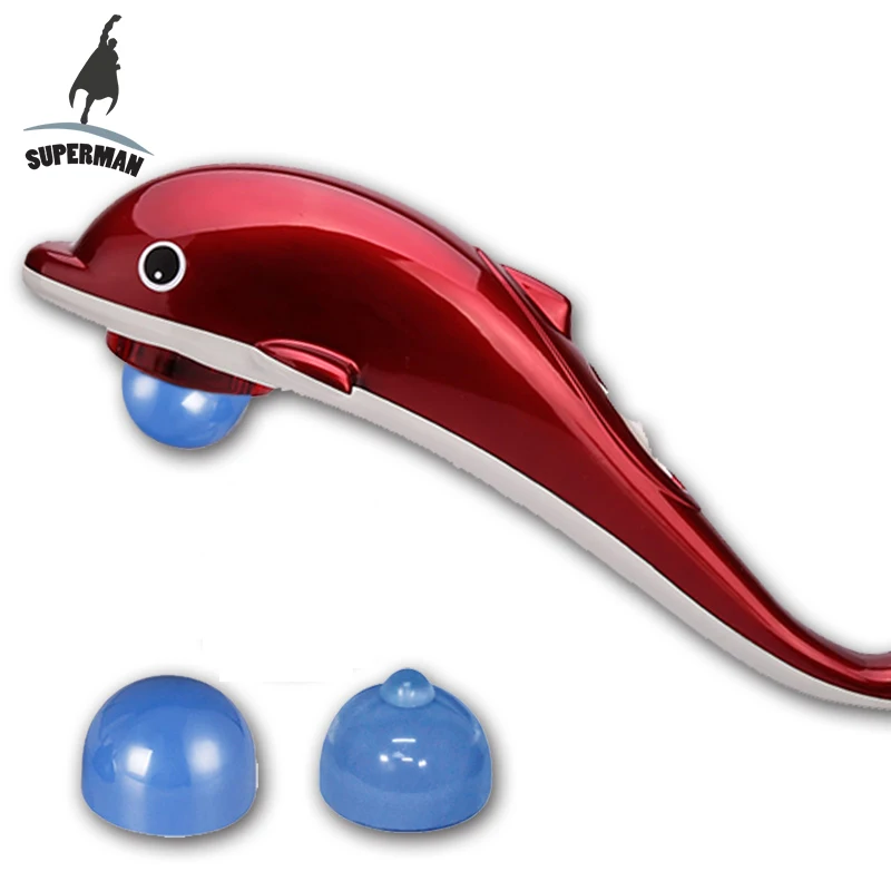 Superman electric back shoulder massager stick massage roller machine electronic neck kneading body fingers massager