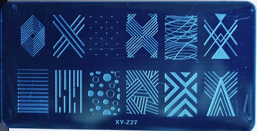1 шт. прямоугольник 20 видов стилей ногтей штамповки шаблона плиты изображения DIY 6*12 см ногтей Книги по искусству пластины штамп Маникюр Трафареты инструмент передачи - Цвет: XY-Z27