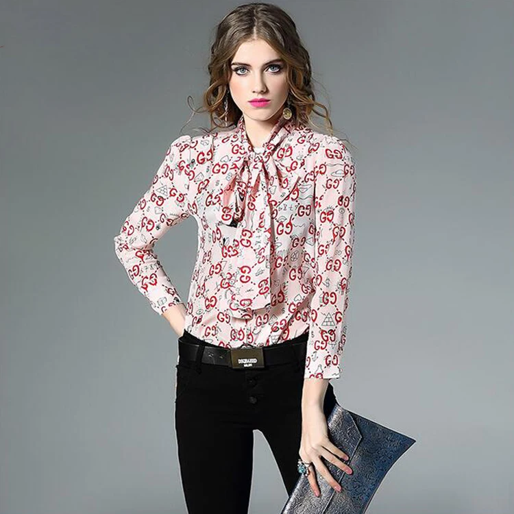 Buy HflyluY Brand Blouses 2017 Spring Autumn High End