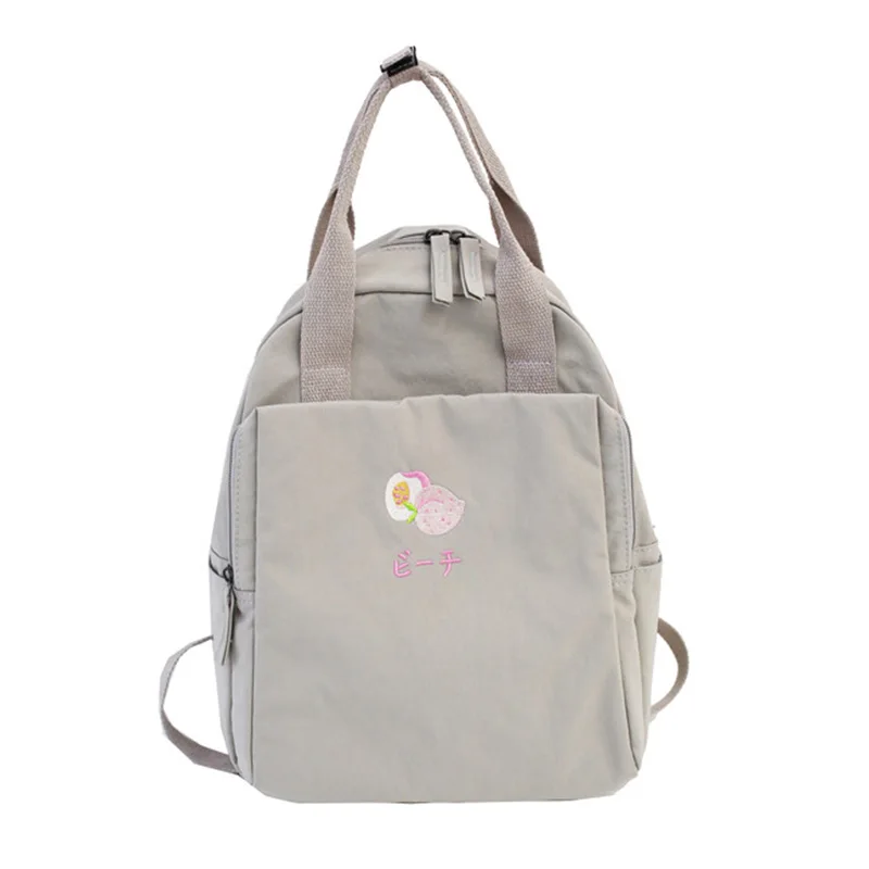Menghuo, высокое качество, водонепроницаемый нейлоновый рюкзак для девочек, новая мода, повседневная сумка для диких студентов, многофункциональный рюкзак для путешествий - Цвет: Gray