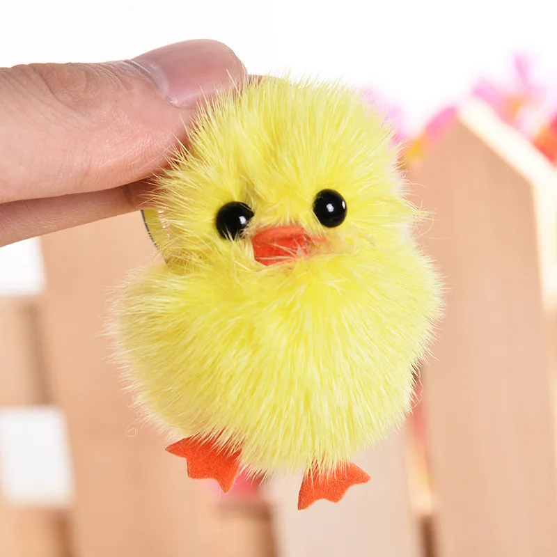 

lovely chick plush toy ，cute cartoon keychain toy , soft stuffed plush doll animals key chains bag Pendant kid girls gift