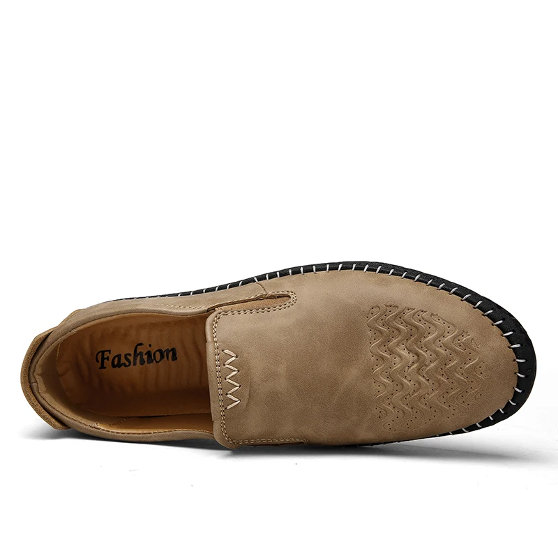 khaki Mocassins Kaki Belle Respirant Brun Casual Main Hommes Chaussures Blue Bleu brown n0w8POk