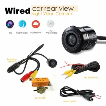 

Wired Car Rear View Camera Reversing Backup Camera With IR Night Vision Full HD 170° Security Reverse Mini Camcorders 3B17