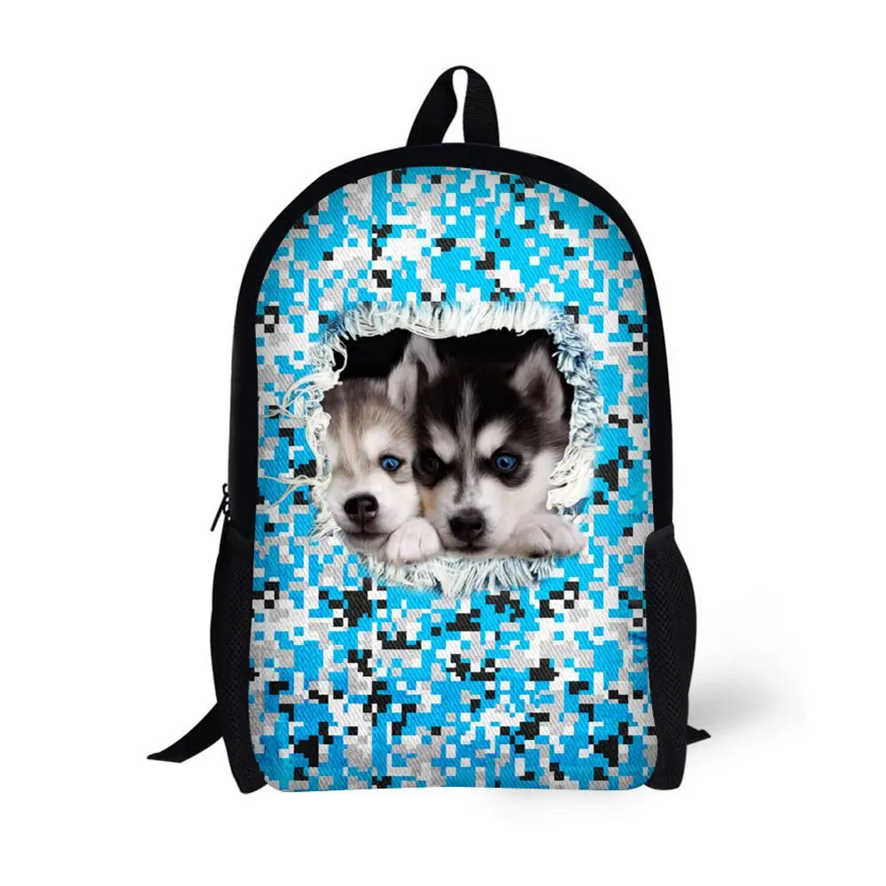 

Camouflage Animal Dog Cat Generic Backpack Bag Kids School Bags for Age 6-15 Teenage Girls Boys Bag Pack 17 Inch Bookbag