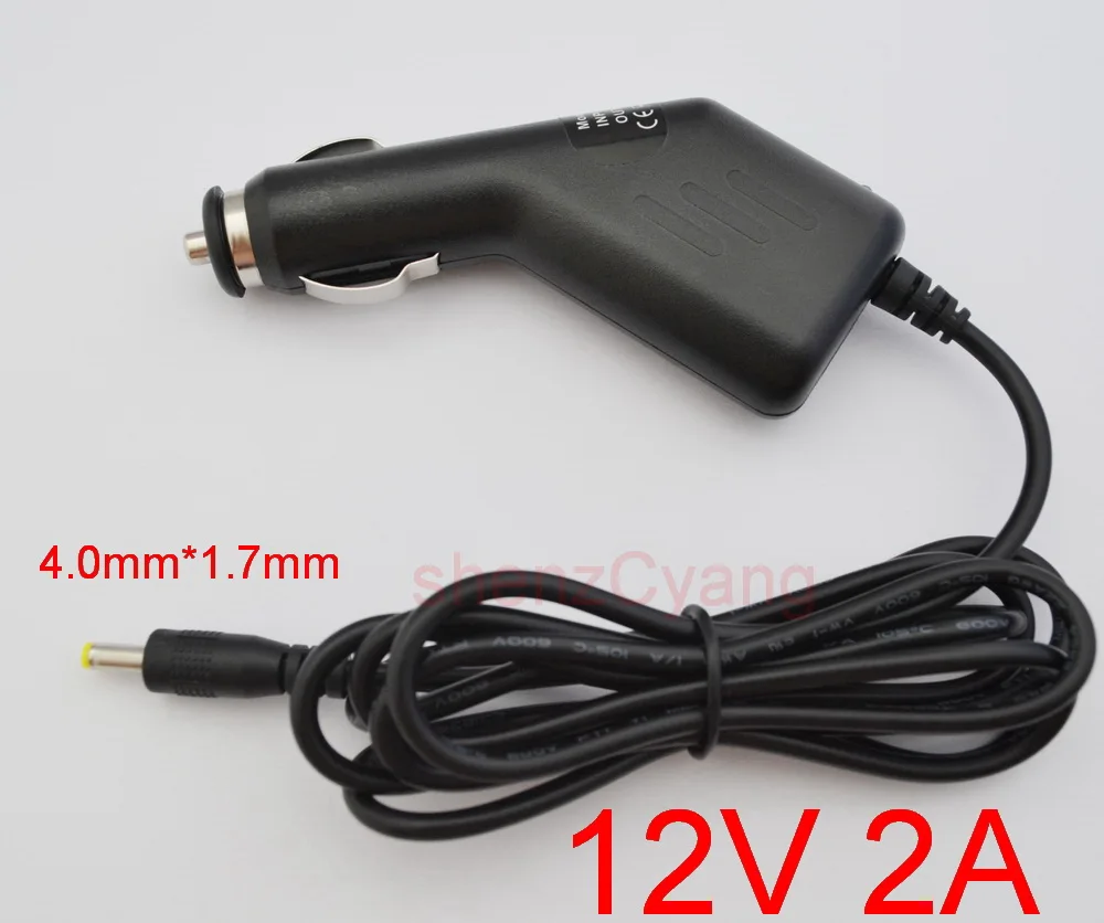 

1pcs 12V 2A High-quality,DC 2000mA Car Charger Power Supply DC 4.0mm x 1.7mm for LAVA LDD-610 Portable DVD Player