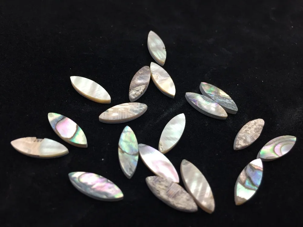 50 pcs Colourful Abalone Inlay Material Abalone Guitar Dots 14mm*5mm