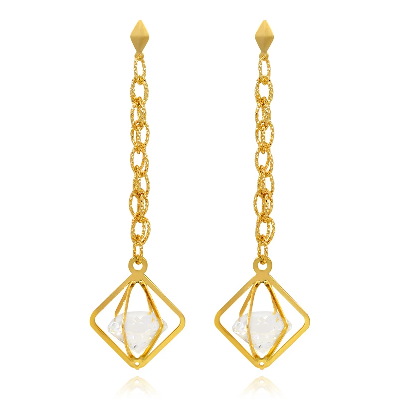 

Sunny Jewelry Fashion Jewelry 2019 Long Drop Dangle Women Earrings Exquisite Jewelry Spike Zircon Heart For Wedding Party Daily
