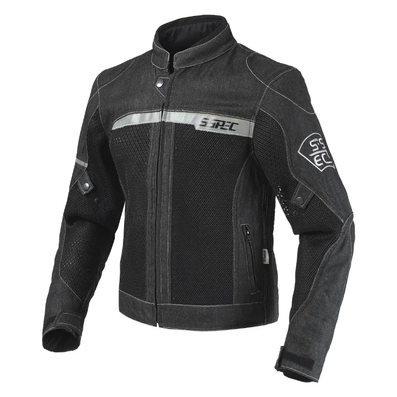 SSPEC, летняя сетчатая мотоциклетная джинсовая куртка, Мужская куртка для мотокросса, мотоциклетная броня, спортивная гоночная куртка, защитная одежда