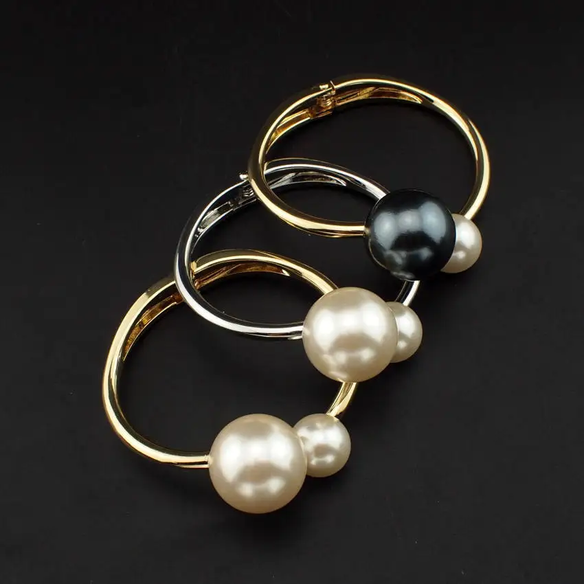 MANILAI Fashion Charm Bracelets For Women Accessories Imitation Pearl Cuff Bangles Statement Jewelry Gift pulseiras bangle bracelet