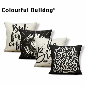 

Geometric Pillow Cushions Word Heart Shaped Black Beige Cushion Covers Shine On You Crazy Diamond 43*43 cm Decorative Home Couch