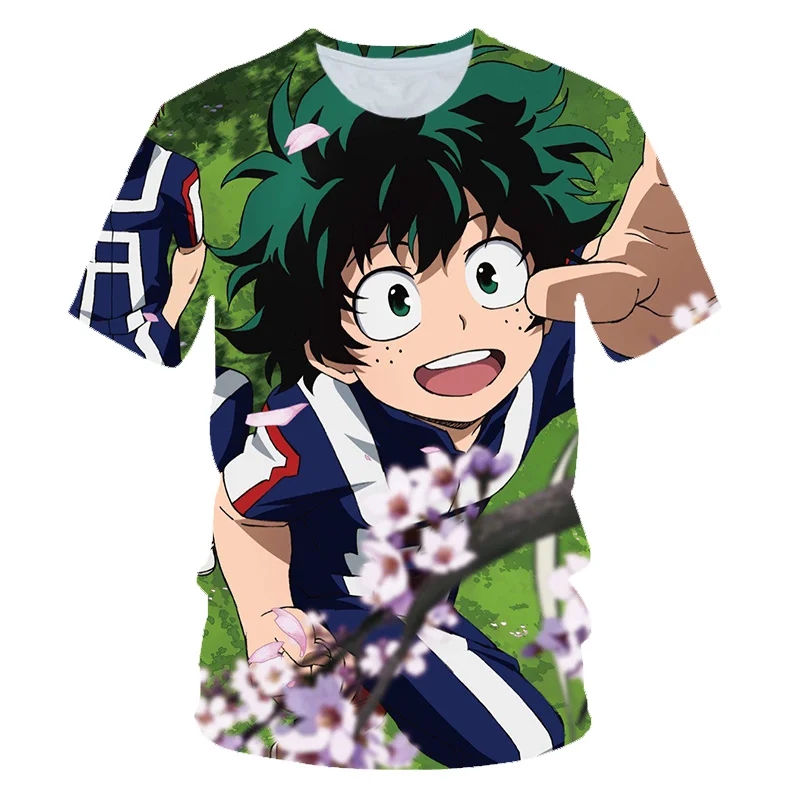 

Harajuku Anime My Hero Academia t shirts tshirt men women t-shirts hip hop streetwear summer tops all over printed 3d tee shirts