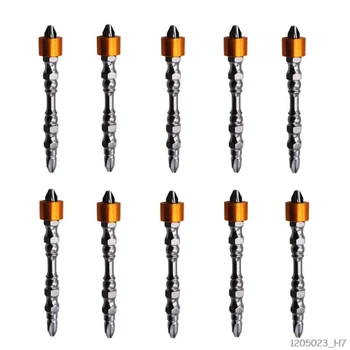 

10pcs PH2 Hardness 65mm Double Cross Head Magnetic Electric Screwdriver Bit Phillips Screw Driver With Ring
