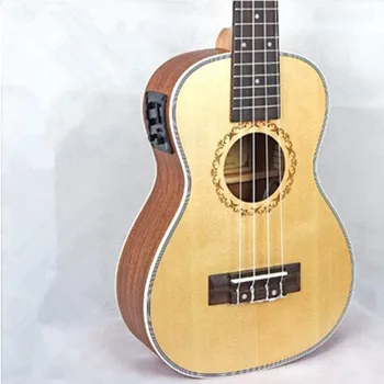 

Afanti Brown 23 inch Engelmann Spruce top Electric Ukulele