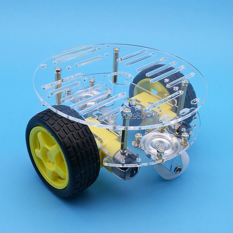 

1set New Arrival 2 Wheel Motor 2 Layer Acrylic Smart Robot Car Chassis Kit With Speed Encoder Cool For Arduino Free Shipping