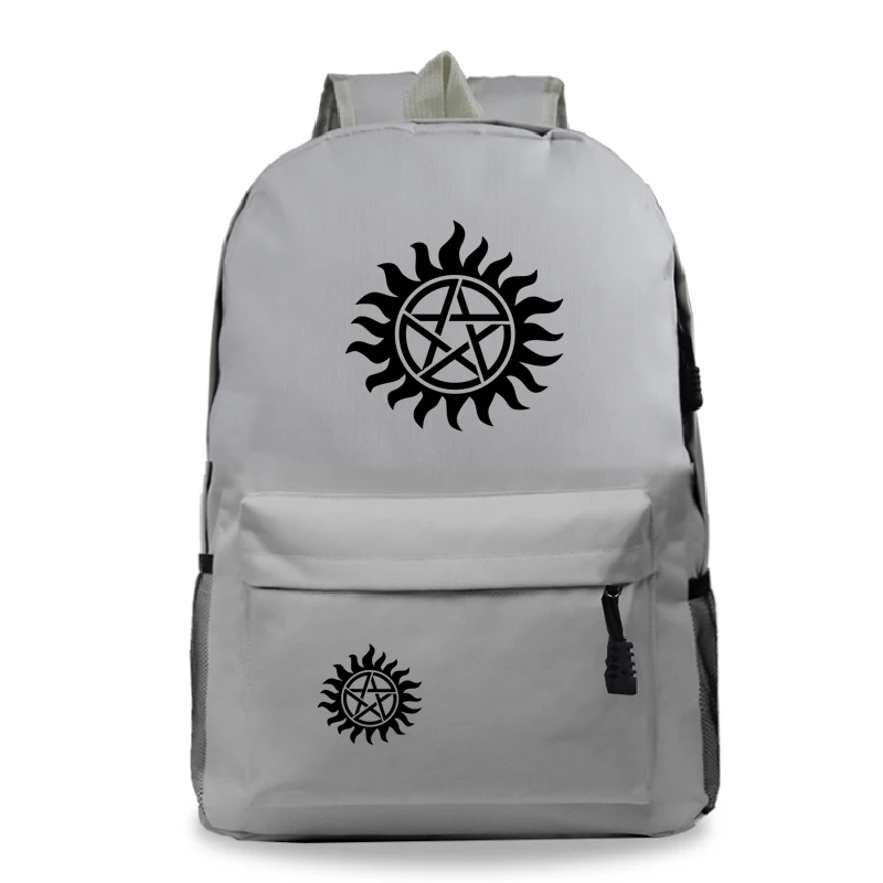 

Canvas Book Bag Backpack Travel Supernatural 2py Type Fashion Anime Mochila Mujer Laptop School Sac a Dos Zipper Schoolbag