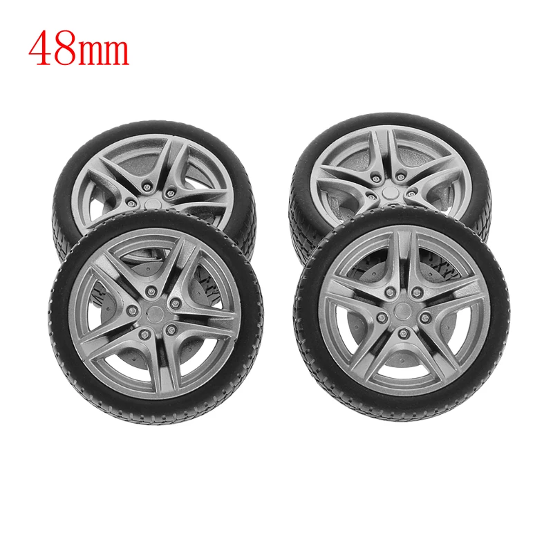 

4pcs Simulation Rubber Wheel Tire Wheel Toy Model DIY RC Spare Parts