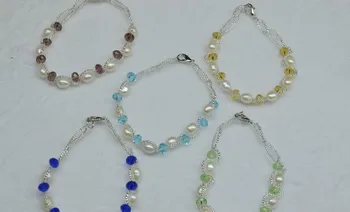 

Fashion Freshwater REAL Pearl Bracelet Bangle for Women/Lady/Girls/Female Beautiful Jewelry