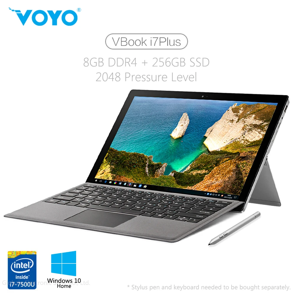 VOYO VBOOK I7 Plus планшетный ПК ноутбук Intel i7 7500U 12 6 дюймовый ips сенсорный экран 8 Гб ram 256