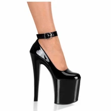 Пикантная женская обувь на высоком каблуке 20 см; женская обувь на тонком и Баотоу с украшением в виде кристаллов/выпечки; Танцевальная обувь на высоком каблуке