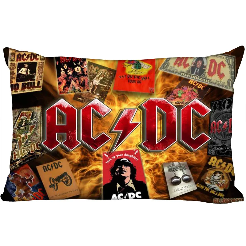 

Custom ACDC Pillowcase High Quality Rectangle 45x35cm Pillow Cover Zippered Soft No Fade Pillow Cover Christmas Gift