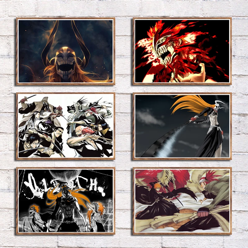 P201 Bleach горячее японское аниме Kurosaki Ichigo художественная живопись Шелковый Холст