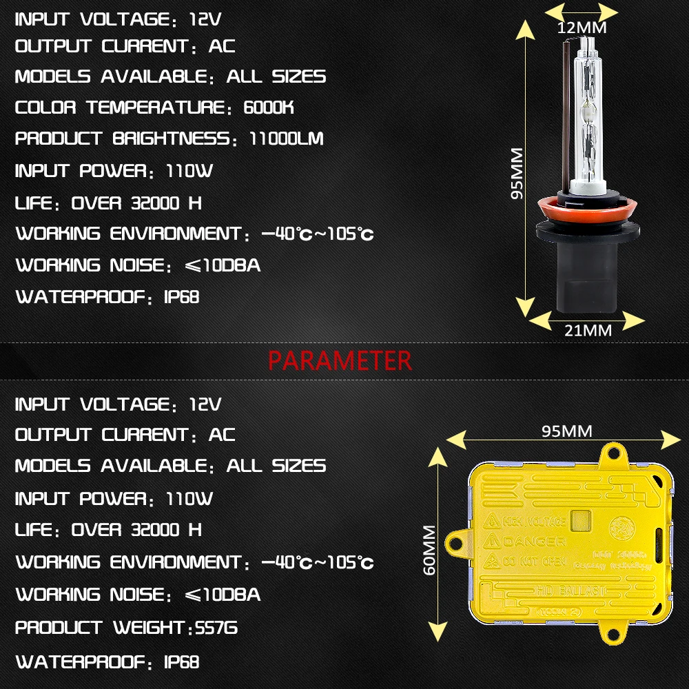 Coolfox 12В 55 Вт биксенон комплект ксеноновых фар H4 H7 H1 H11 H8 HB3 HB4 9005 9006 D1S 6000k HID ксенон головной светильник автомобильный светильник блок зажигания