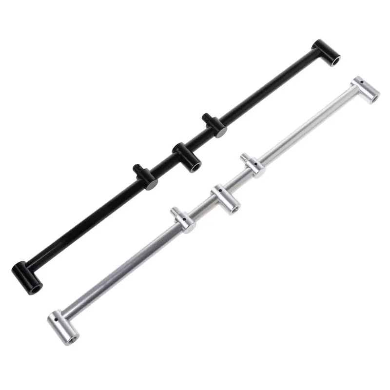 

Fishing Rod Holder Aluminum Alloy 3-Way 3-head Rods Support Use With Ground Plug Rack Outdoor Carp Fishing Tackle Portable