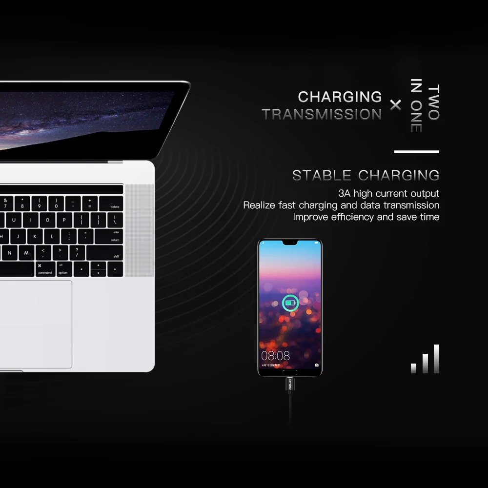 KEYSION USB Type C кабель для Xiaomi Redmi Note 7 mi9 Samsung A50 A70 A30 A20 Быстрая зарядка провод мобильный