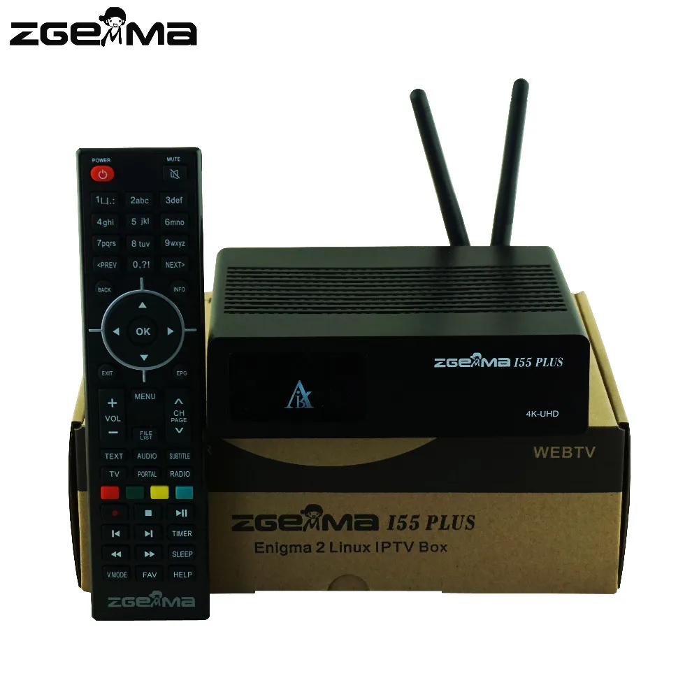 10 шт./лот zgemma i55 plus 4K iptv tv box с 300HMz Встроенный Wi Fi|Спутниковое ТВ| |